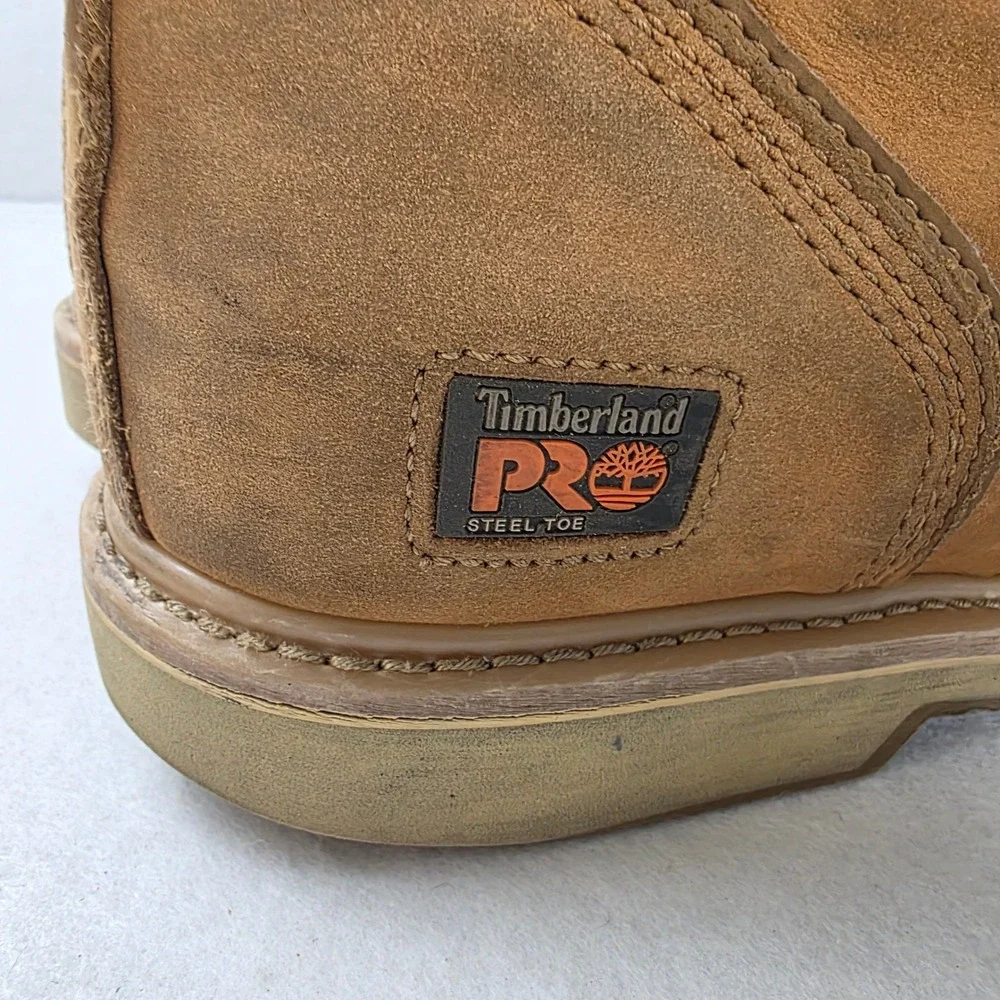 Timberland PRO Mens 33031 Direct Attach Steel Toe Work Boots Wheat Leather 12M